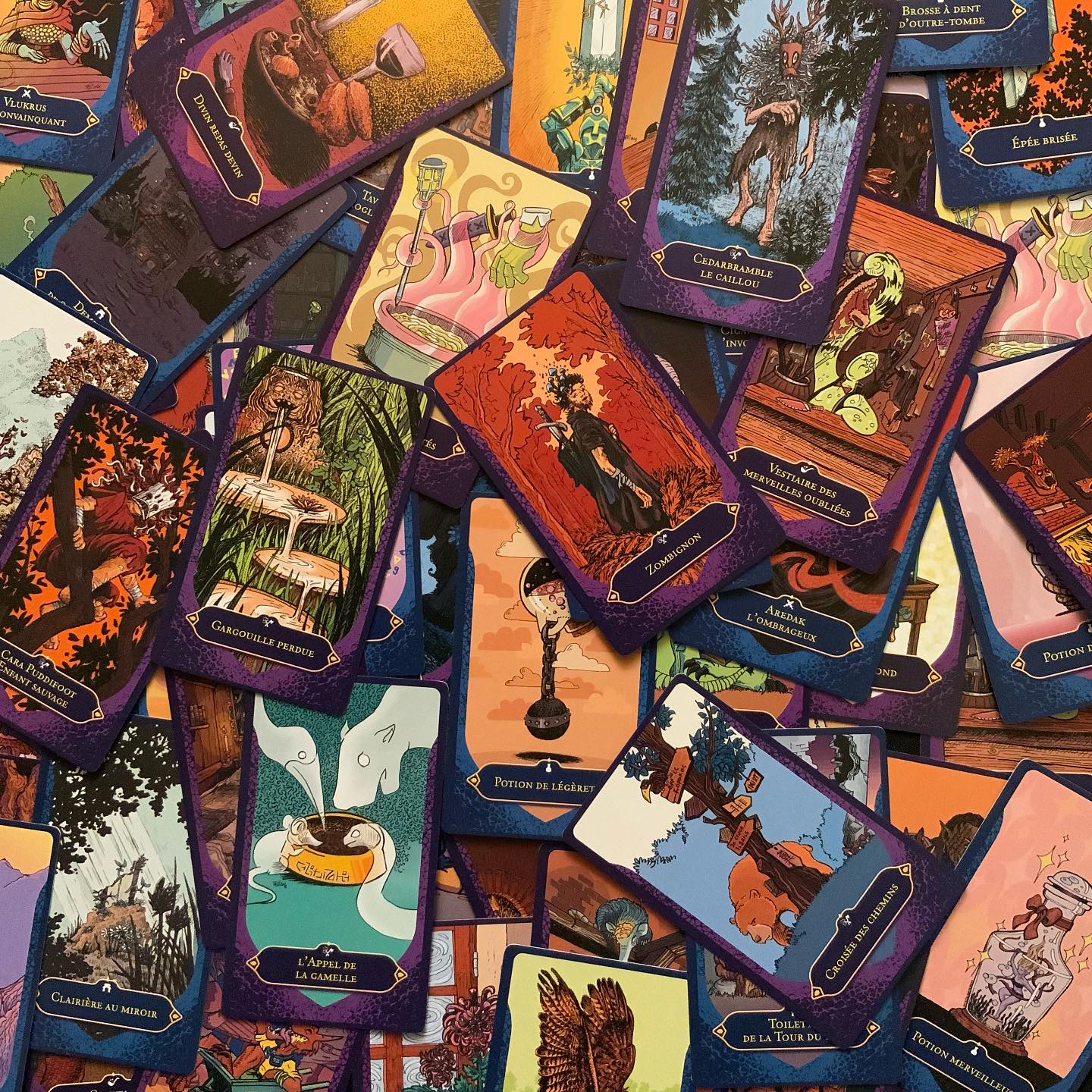 Ensemble de cartes WBG fraichement imprimées